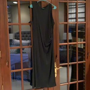 Banana Republic Forest Green side rouched dress.